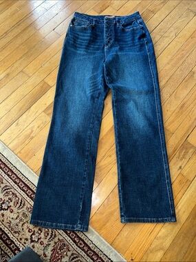Judy Blue Dark Blue Straight-Leg Jeans